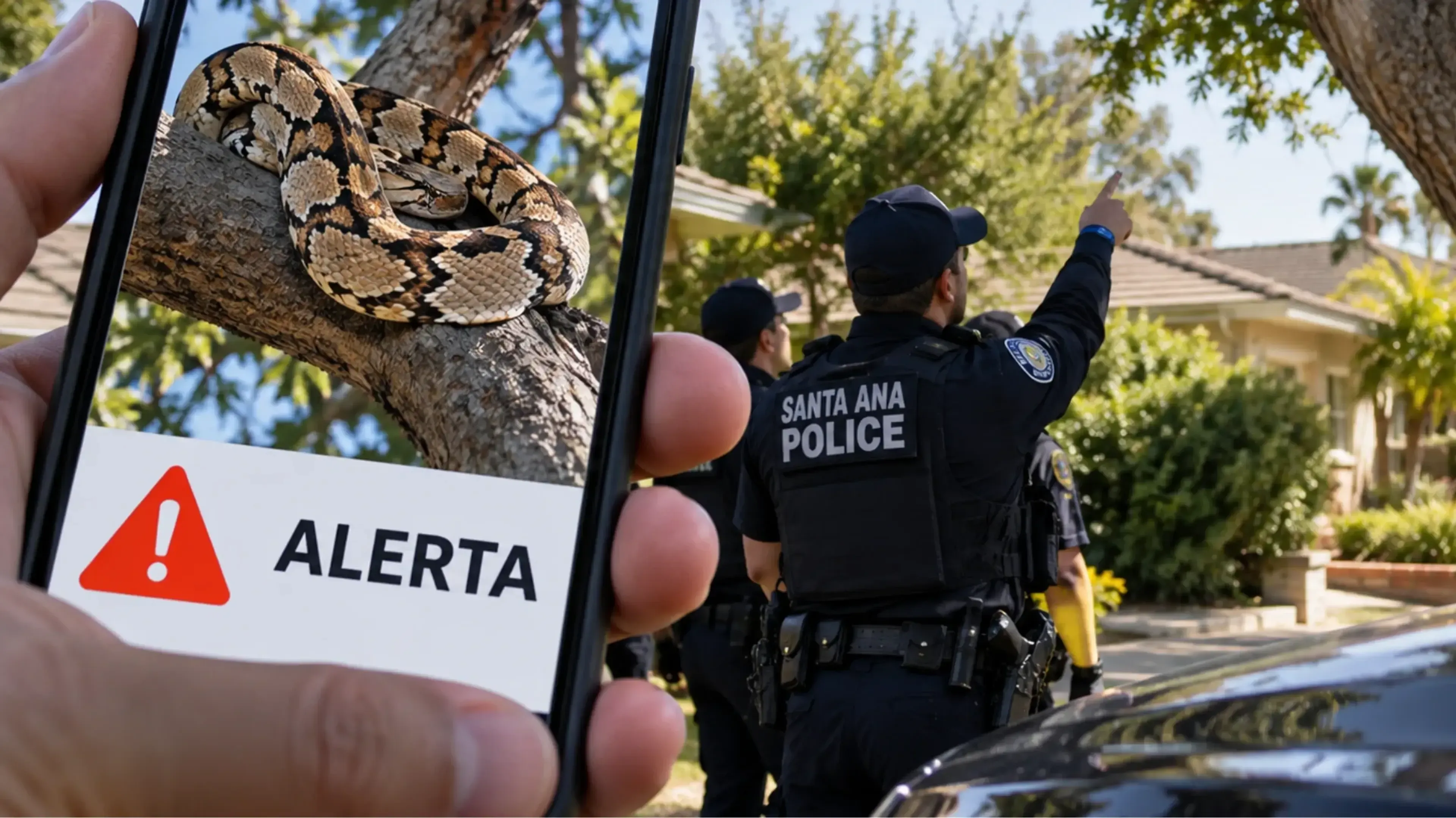 Una imagen generada por IA desata una alerta policial por una víbora venenosa inexistente en California