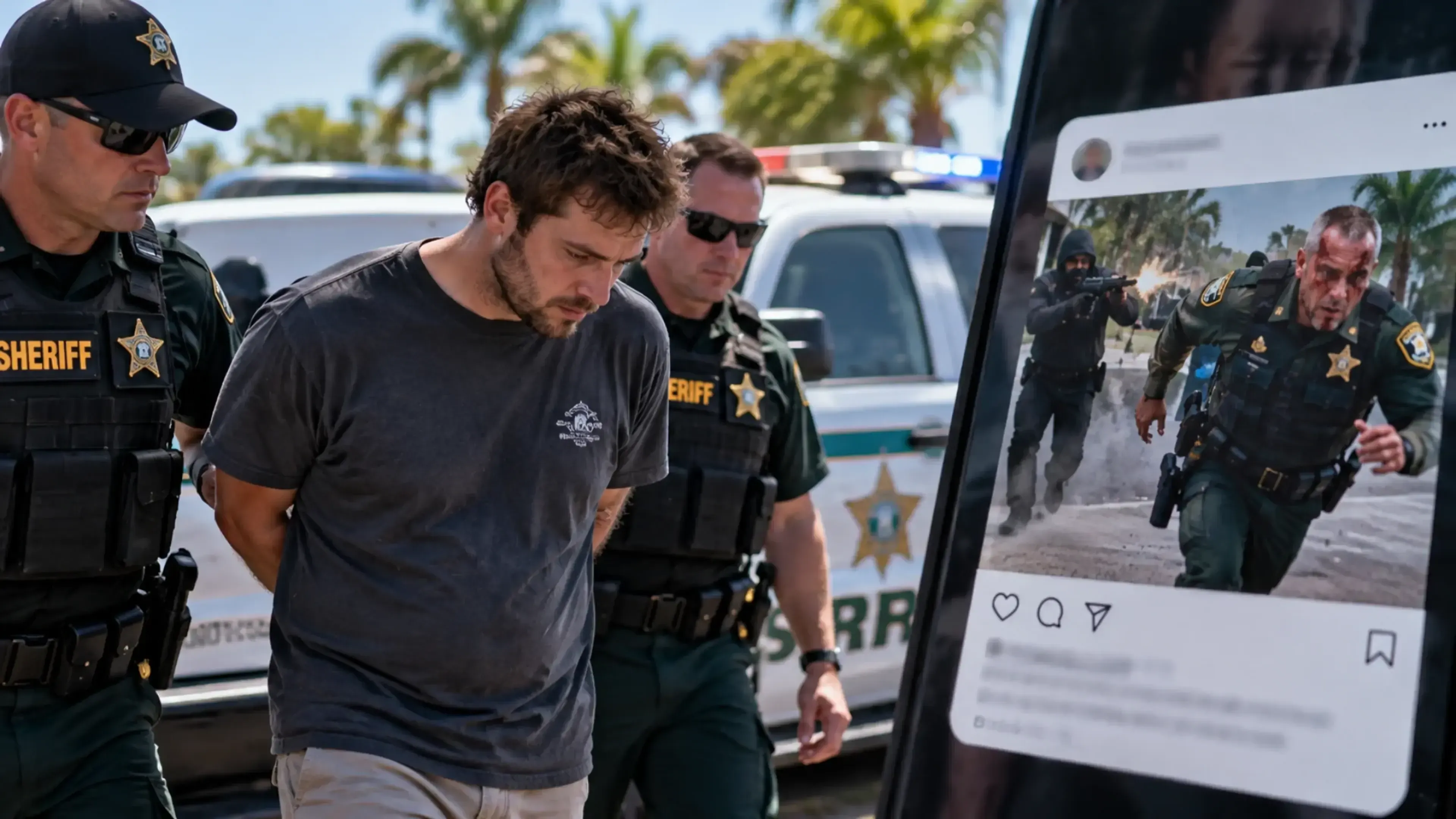 Detenido en Florida por amenazar al sheriff con una imagen violenta generada por IA