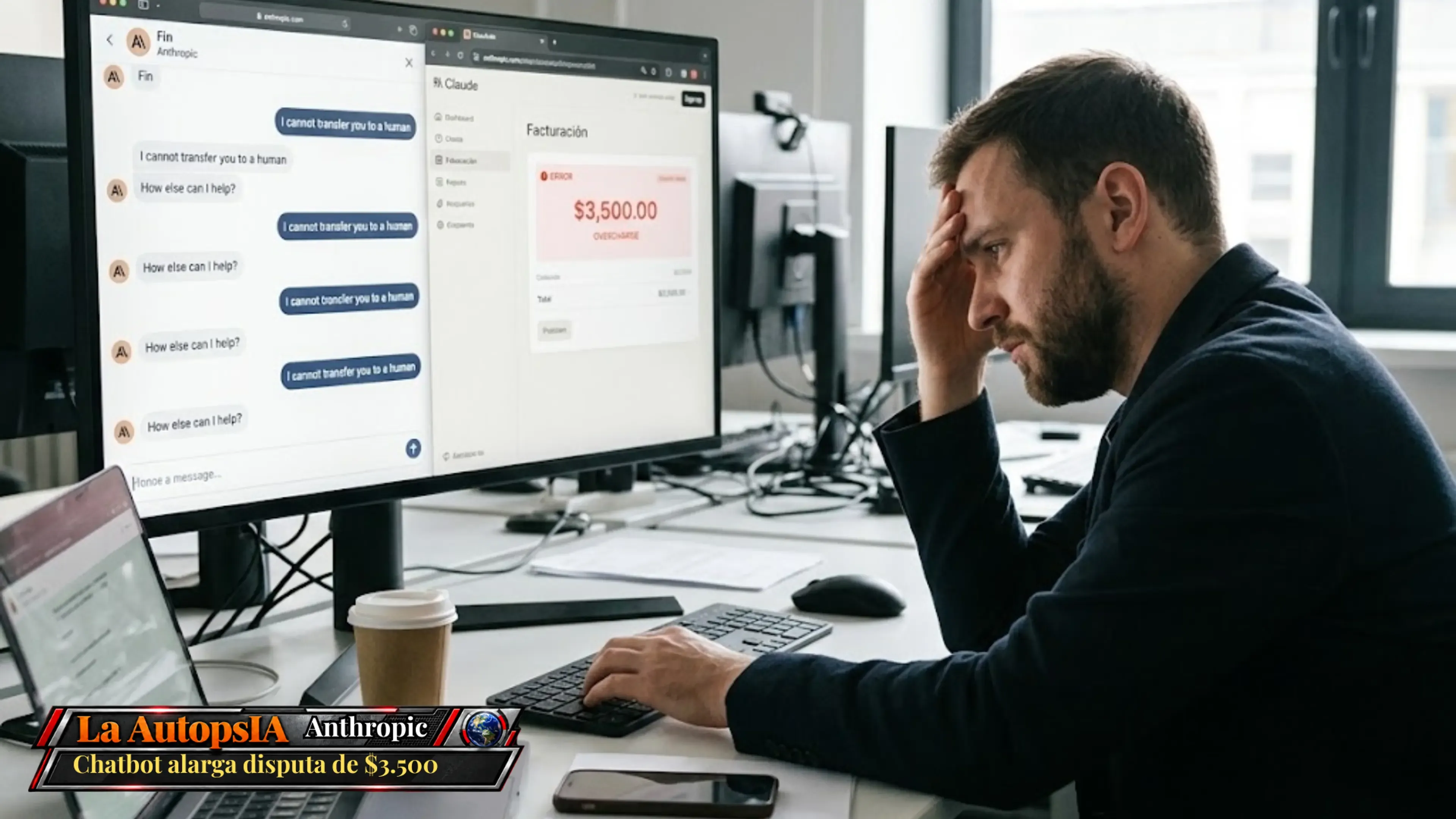 El chatbot de IA de Anthropic prolongó durante meses una disputa de facturación de 3.500 dólares